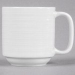 Tuxton FPD-113 Pacifica 53 oz. Bright White Embossed China Pasta Bowl - 12/Case