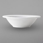Tuxton FPD-113 Pacifica 53 oz. Bright White Embossed China Pasta Bowl - 12/Case