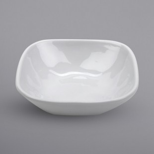 GET SB-14-AM-W Arctic Mill 14 oz. White Glazed Irregular Melamine Square Bowl - 24/Case GET SB-14-AM-W Arctic Mill 14 oz. White Glazed Irregular Melamine Square Bowl - 24/Case