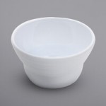 GET B-352-MN-W Minski 11 Qt. White Glazed Textured Rim Melamine Bowl - 3/Case