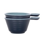 Elite Global Solutions D42RR-ABYLAP Durango 10 oz. Abyss & Lapis Two-Tone Melamine Handled Bowl - 6/Case