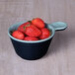 Elite Global Solutions D42RR-ABYLAP Durango 10 oz. Abyss & Lapis Two-Tone Melamine Handled Bowl - 6/Case