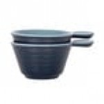 Elite Global Solutions D42RR-ABYLAP Durango 10 oz. Abyss & Lapis Two-Tone Melamine Handled Bowl - 6/Case
