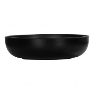 Cal-Mil Oslo 34 oz. Black Round Melamine Coupe Bowl Cal-Mil Oslo 34 oz. Black Round Melamine Coupe Bowl