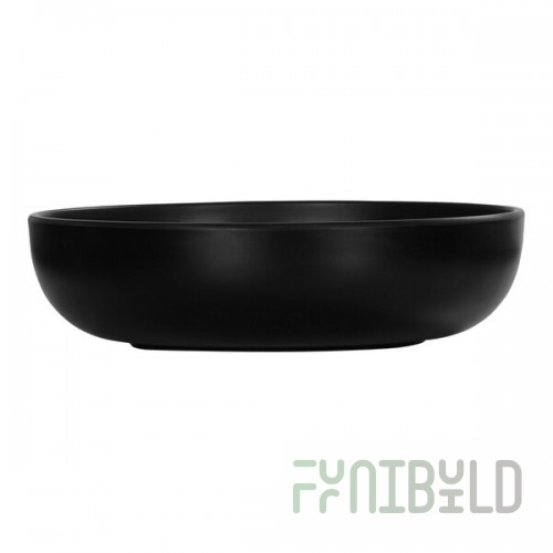 Cal-Mil Oslo 34 oz. Black Round Melamine Coupe Bowl