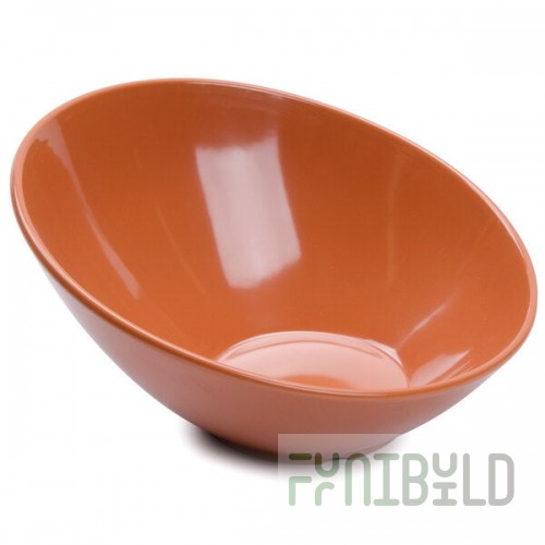 GET B-789-PK Diamond Harvest 1.1 Qt. Pumpkin Slanted Melamine Bowl - 6/Case