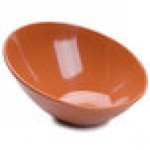 GET B-789-PK Diamond Harvest 1.1 Qt. Pumpkin Slanted Melamine Bowl - 6/Case