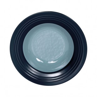 Elite Global Solutions DB651GM Durango 10 oz. Abyss & Lapis Round Two-Tone Melamine Bowl - 6/Case Elite Global Solutions DB651GM Durango 10 oz. Abyss & Lapis Round Two-Tone Melamine Bowl - 6/Case