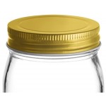 Acopa 16 oz. Mason Candle Holder with Gold Lid - 12/Pack Acopa 16 oz. Mason Candle Holder with Gold Lid - 12/Pack