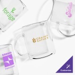 Acopa 12 oz. Customizable Clear Glass Coffee Mug - 12/Case