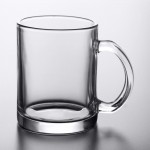 Acopa 12 oz. Customizable Clear Glass Coffee Mug - 12/Case