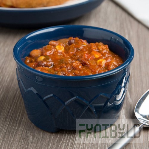 Dinex DX530050 Fenwick 9 oz. Dark Blue Insulated Bowl - 48/Case