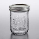 Ball 66000ZFP 16 oz. Pint Wide Mouth Glass Canning Jar with Silver Metal Lid and Band - 12/Case Ball 66000ZFP 16 oz. Pint Wide Mouth Glass Canning Jar with Silver Metal Lid and Band - 12/Case