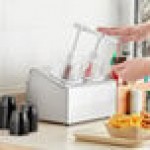 Steril-Sil 30 oz. 2-Compartment Stainless Steel Condiment Dispenser Kit with White Cylinders and Dome Top Pump Lids