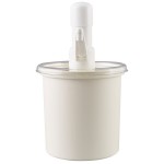 Cambro 1.7 Qt. White Insulated ColdFest Condiment Dispenser Kit with Fixed Nozzle Pump and Cover