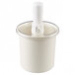 Cambro 1.7 Qt. White Insulated ColdFest Condiment Dispenser Kit with Fixed Nozzle Pump and Cover