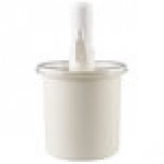 Cambro 1.7 Qt. White Insulated ColdFest Condiment Dispenser Kit with Fixed Nozzle Pump and Cover
