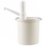 Cambro 1.7 Qt. White Insulated ColdFest Condiment Dispenser Kit with Fixed Nozzle Pump and Cover