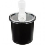 Cambro 1.7 Qt. White Insulated ColdFest Condiment Dispenser Kit with Fixed Nozzle Pump and Cover