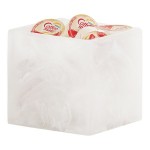 Cal-Mil 22 oz. White Cloud Square Resin Crock / Condiment Jar