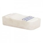 Cal-Mil 22 oz. White Cloud Square Resin Crock / Condiment Jar