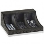 Cal-Mil 3802-83 Ashwood 3-Section Flatware / Condiment Organizer