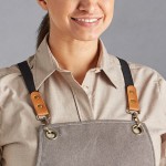 Acopa Hazleton Black Cross-Back Replacement Straps - 2/Pack