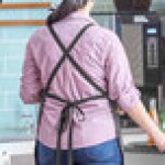 Acopa Hazleton Black Cross-Back Replacement Straps - 2/Pack