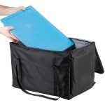 Intedge Insulated Food Carrier, Black Nylon, 22