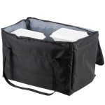 Intedge Insulated Food Carrier, Black Nylon, 22