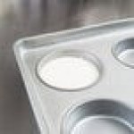Chicago Metallic 41006 Glazed Aluminized Steel 6 Mold 7.70 oz. Individual Hamburger Bun / Muffin Top / Cookie Pan - 12