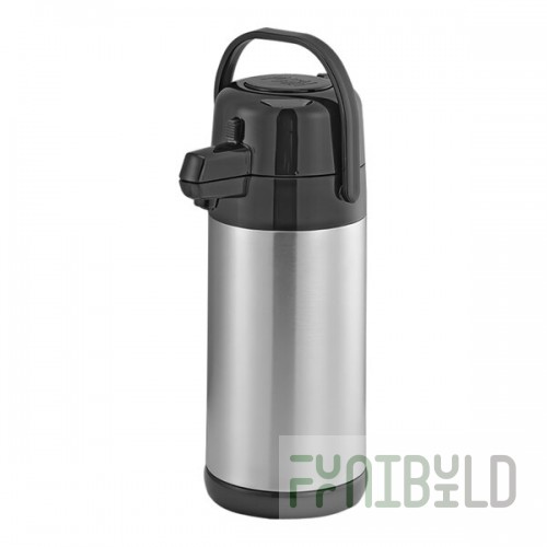 Service Ideas Eco-Air® Slim 2.5 Liter Stainless Steel Lined Airpot with Push Button SECA25S