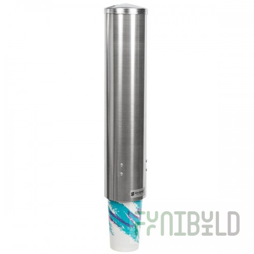 San Jamar C3250SS Pull-Type Stainless Steel Wall Mount 4.5 - 12 oz. Water Cup Dispenser