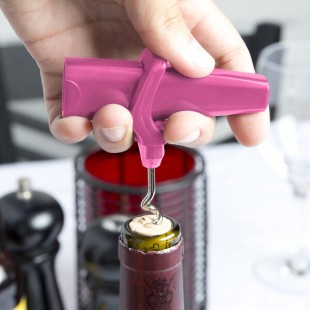 Franmara 3010-22 Traveler's Raspberry Customizable Plastic Corkscrew and Bottle Opener