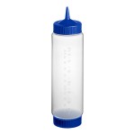 Vollrath Traex® 24 oz. Clear FIFO Squeeze Dispenser with Blue Single Tip Cap and Base Cap Vollrath Traex® 24 oz. Clear FIFO Squeeze Dispenser with Blue Single Tip Cap and Base Cap