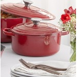 Valor 4 Qt. Merlot Enameled Cast Iron Dutch Oven Valor 4 Qt. Merlot Enameled Cast Iron Dutch Oven