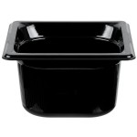 Vollrath 9064420 Super Pan® 1/6 Size Black High Heat Plastic Food Pan - 4 Vollrath 9064420 Super Pan® 1/6 Size Black High Heat Plastic Food Pan - 4