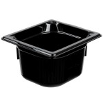 Vollrath 9064420 Super Pan® 1/6 Size Black High Heat Plastic Food Pan - 4 Vollrath 9064420 Super Pan® 1/6 Size Black High Heat Plastic Food Pan - 4