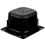 Vollrath 9064420 Super Pan® 1/6 Size Black High Heat Plastic Food Pan - 4 Vollrath 9064420 Super Pan® 1/6 Size Black High Heat Plastic Food Pan - 4