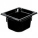 Vollrath 9064420 Super Pan® 1/6 Size Black High Heat Plastic Food Pan - 4 Vollrath 9064420 Super Pan® 1/6 Size Black High Heat Plastic Food Pan - 4