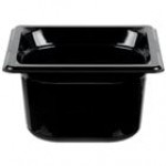Vollrath 9064420 Super Pan® 1/6 Size Black High Heat Plastic Food Pan - 4 Vollrath 9064420 Super Pan® 1/6 Size Black High Heat Plastic Food Pan - 4