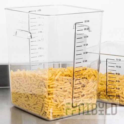 Rubbermaid® 22 Qt. Clear Square Polycarbonate Food Storage Container