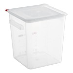 Araven 19 Qt. Translucent Square Polypropylene Food Storage Container with Airtight Lid