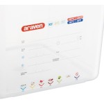 Araven 19 Qt. Translucent Square Polypropylene Food Storage Container with Airtight Lid
