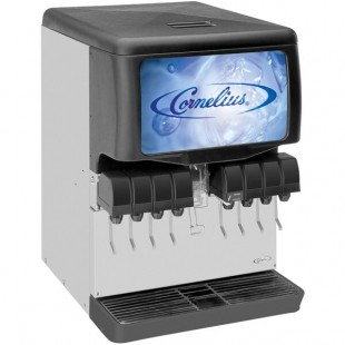 Cornelius 621052703 Enduro 175 Countertop Ice / Beverage Dispenser with 8 UFB-1 Sanitary Lever Valves Cornelius 621052703 Enduro 175 Countertop Ice / Beverage Dispenser with 8 UFB-1 Sanitary Lever Valves