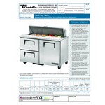 True TSSU-48-12D-2-HC 48 3/8 True TSSU-48-12D-2-HC 48 3/8