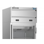 Beverage-Air CT12-12HC-1HG Cross-Temp 2 Section Convertible Reach-In Refrigerator / Freezer with Glass Half Doors