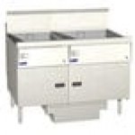 Pitco® FBG18-D Natural Gas 42-65 lb. Flat Bottom Floor Fryer with Digital Controls - 100,000 BTU