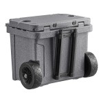 CaterGator CG35GRW Gray 35 Qt. Mobile Rotomolded Outdoor Cooler / Ice Chest