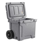 CaterGator CG35GRW Gray 35 Qt. Mobile Rotomolded Outdoor Cooler / Ice Chest